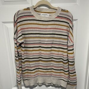 REI Striped Multicolor Waffle Sweater